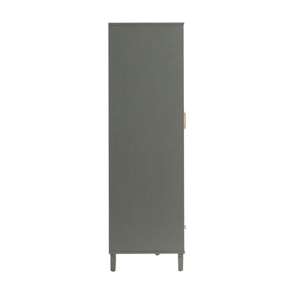 Grade-B Dusk Sienna Vetiver Green 3 Door Triple Wardrobe with Drawers RRP £319