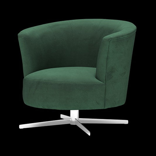 SOF-CHA-00630 Grade-C1 Sofology Islington Chair Sleek Green All Over Armchair Accent,Ft Grey Wood RRP £439