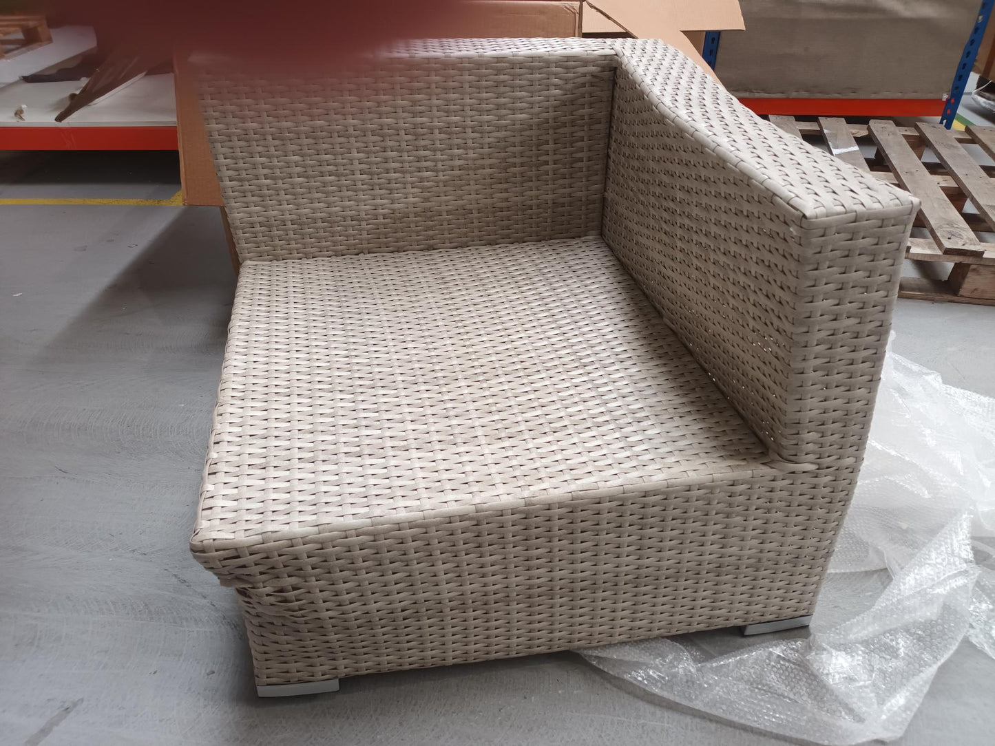 DUS-APM-55078 Grade-BER-DOA Dusk Lisbon 2 Seater Garden Sofa - Natural RRP £624