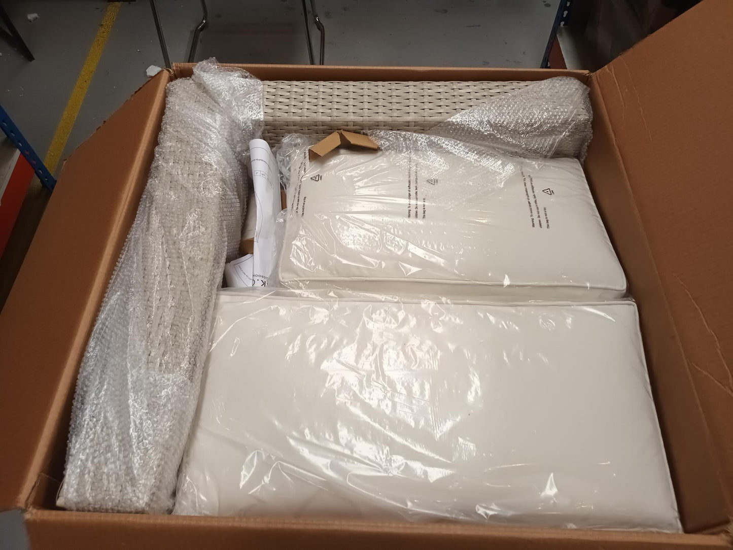 DUS-APM-55078 Grade-BER-DOA Dusk Lisbon 2 Seater Garden Sofa - Natural RRP £624