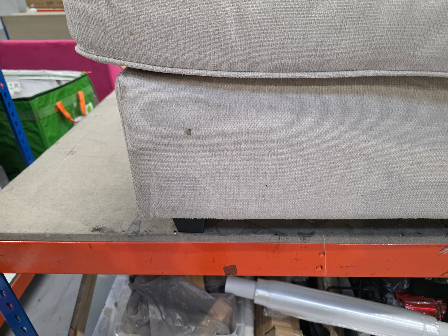 DUS-APM-60704 Grade-BER-DOA Dusk Soho Left Hand Storage Chaise Sofa - Natural RRP £1329