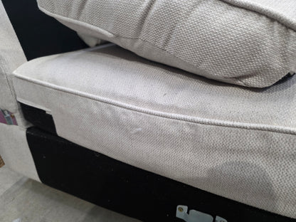 DUS-APM-60704 Grade-BER-DOA Dusk Soho Left Hand Storage Chaise Sofa - Natural RRP £1329