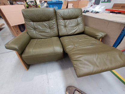 STR-APM-00264 Grade-BER-DOA Stressless Stressless® Mary Wood  2 seater with 2 Power in Paloma Dark Olive RRP £6049