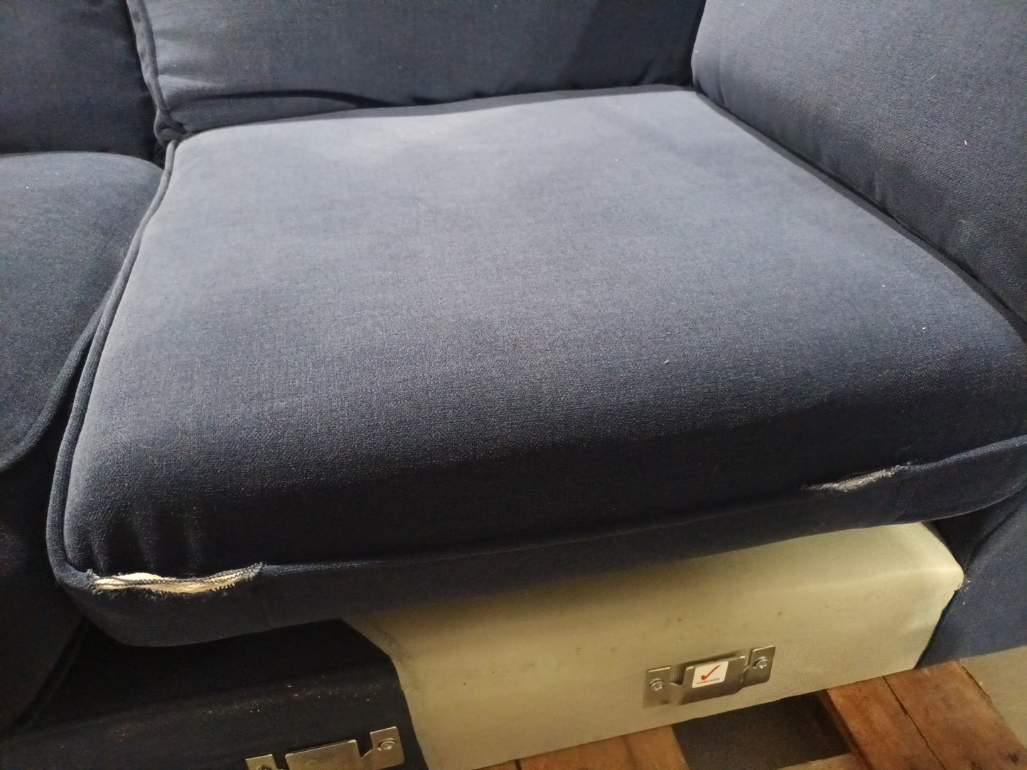 MAS-APM-07066 Grade-BER-DOA Marks & Spencer Copenhagen Small Corner Sofa (lefthand) in Navy Soft Plain Fabric RRP £1699