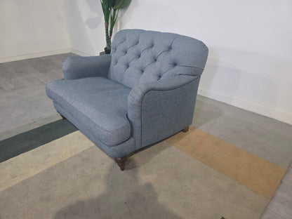 MAS-APM-07178 Grade-C2 Marks & Spencer Rochester Button Loveseat in Duck Aquaclean Weave RRP £999