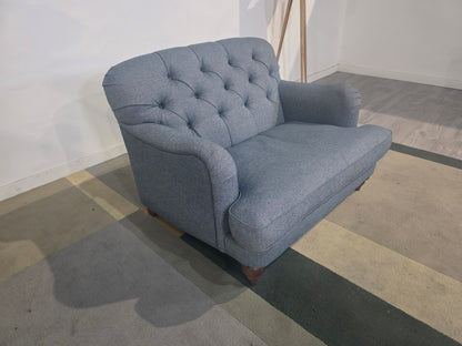 MAS-APM-07178 Grade-C2 Marks & Spencer Rochester Button Loveseat in Duck Aquaclean Weave RRP £999
