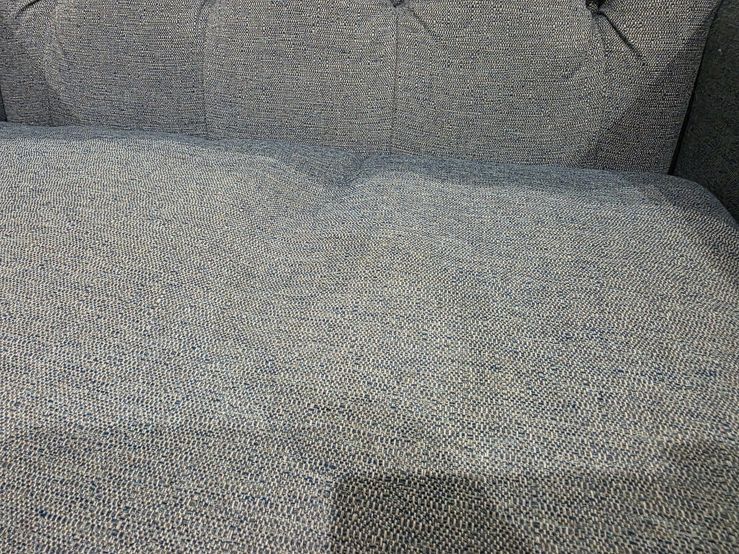 MAS-APM-07178 Grade-C2 Marks & Spencer Rochester Button Loveseat in Duck Aquaclean Weave RRP £999