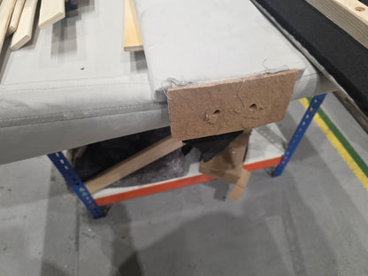 MAS-APM-07175 Grade-BER-DOA Marks & Spencer Colton King size Velvet Bed in Silver RRP £499