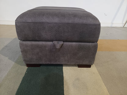 DFS-UPH-05621 Grade-C3 DFS Julius Storage Footstool Grand Saddle Grey RRP £379