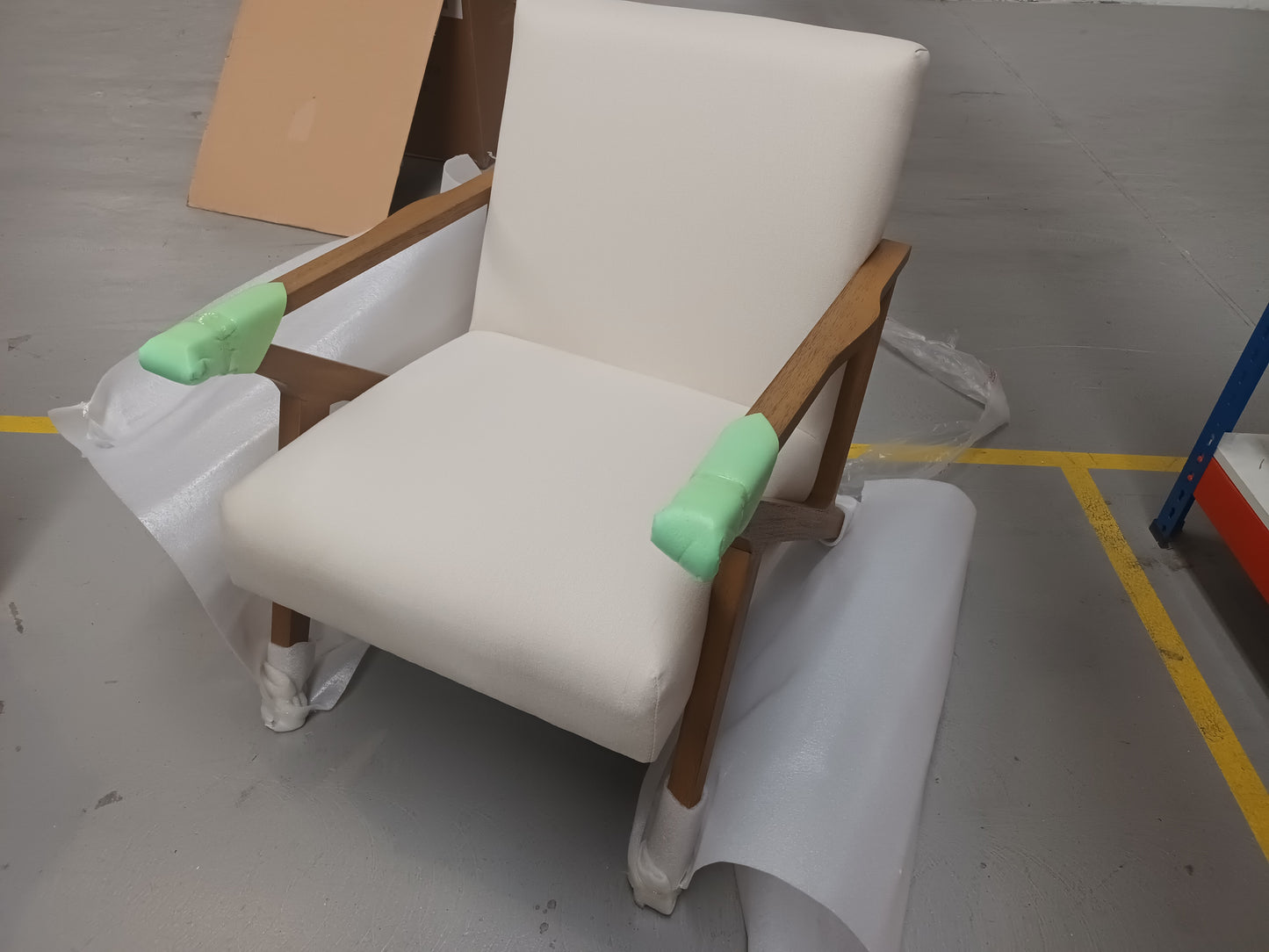 DUS-CC2-03386 Grade-B Dusk Nyla Accent Chair - Cream Linen RRP £170.00