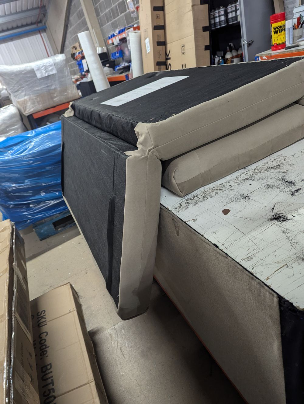 MAS-APM-05577 Grade-BER-DOA Marks & Spencer Logan Double Fold Out Sofa Bed Velvet Mink RRP £399