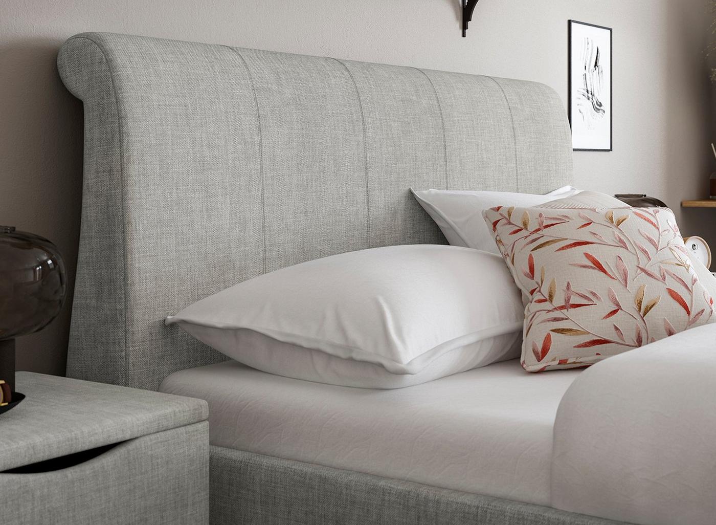 DRE-BED-00129 Grade-C3 Dreams Lucia Small Double Bed – Silver & Woven Solid Slat RRP £499.00