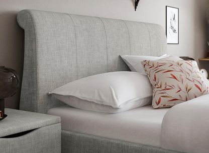 DRE-BED-00129 Grade-C3 Dreams Lucia Small Double Bed – Silver & Woven Solid Slat RRP £499.00