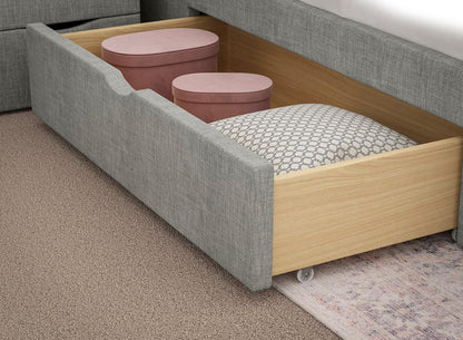 DRE-BED-00129 Grade-C3 Dreams Lucia Small Double Bed – Silver & Woven Solid Slat RRP £499.00