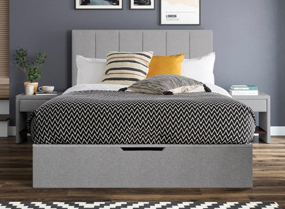 DRE-BED-00134 Grade-C1 Dreams Ealing King Size Ottoman Bed – Silver RRP £599.00