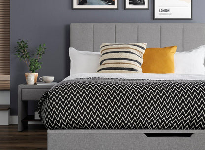 DRE-BED-00134 Grade-C1 Dreams Ealing King Size Ottoman Bed – Silver RRP £599.00
