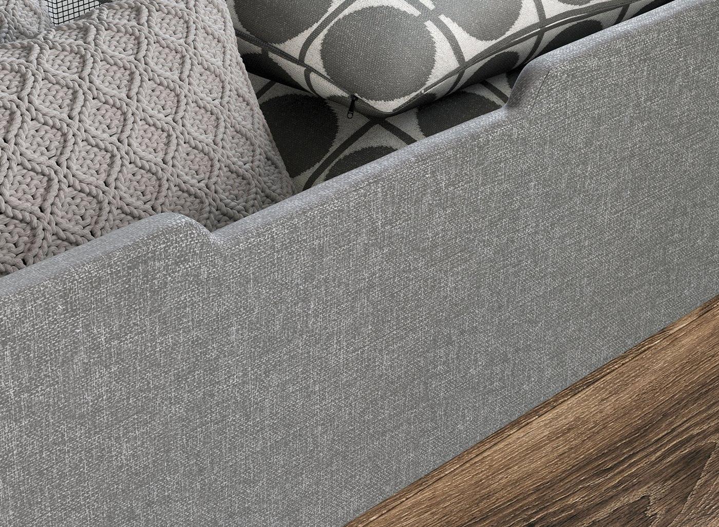 DRE-BED-00134 Grade-C1 Dreams Ealing King Size Ottoman Bed – Silver RRP £599.00