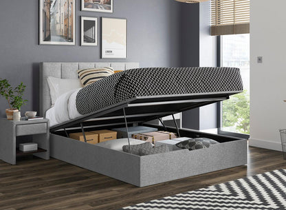 DRE-BED-00134 Grade-C1 Dreams Ealing King Size Ottoman Bed – Silver RRP £599.00