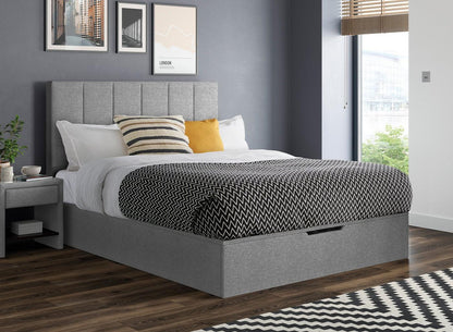 DRE-BED-00134 Grade-C1 Dreams Ealing King Size Ottoman Bed – Silver RRP £599.00