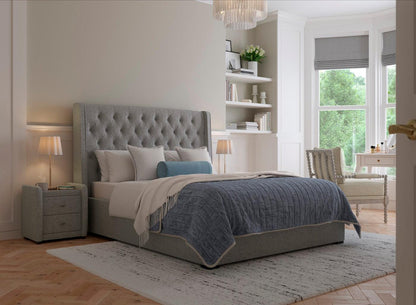 DRE-BED-00137 Grade-C3 Dreams Deacon King Size Bed – Grey Sprung Slat RRP £1079.00