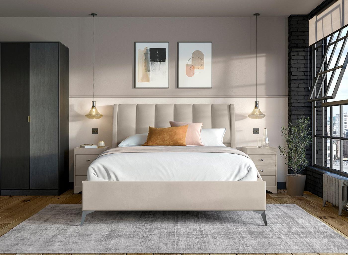 DRE-BED-00115 Grade-C1 Dreams Enzo Super King Size Ottoman Bed – Stone RRP £1199.00