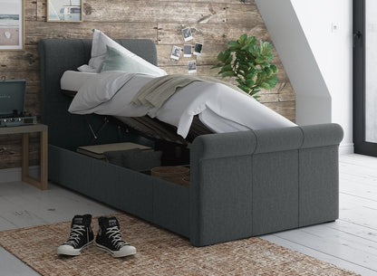 DRE-BED-00127 Grade-C1 Dreams Wilson Single Ottoman Grey RRP £549.00