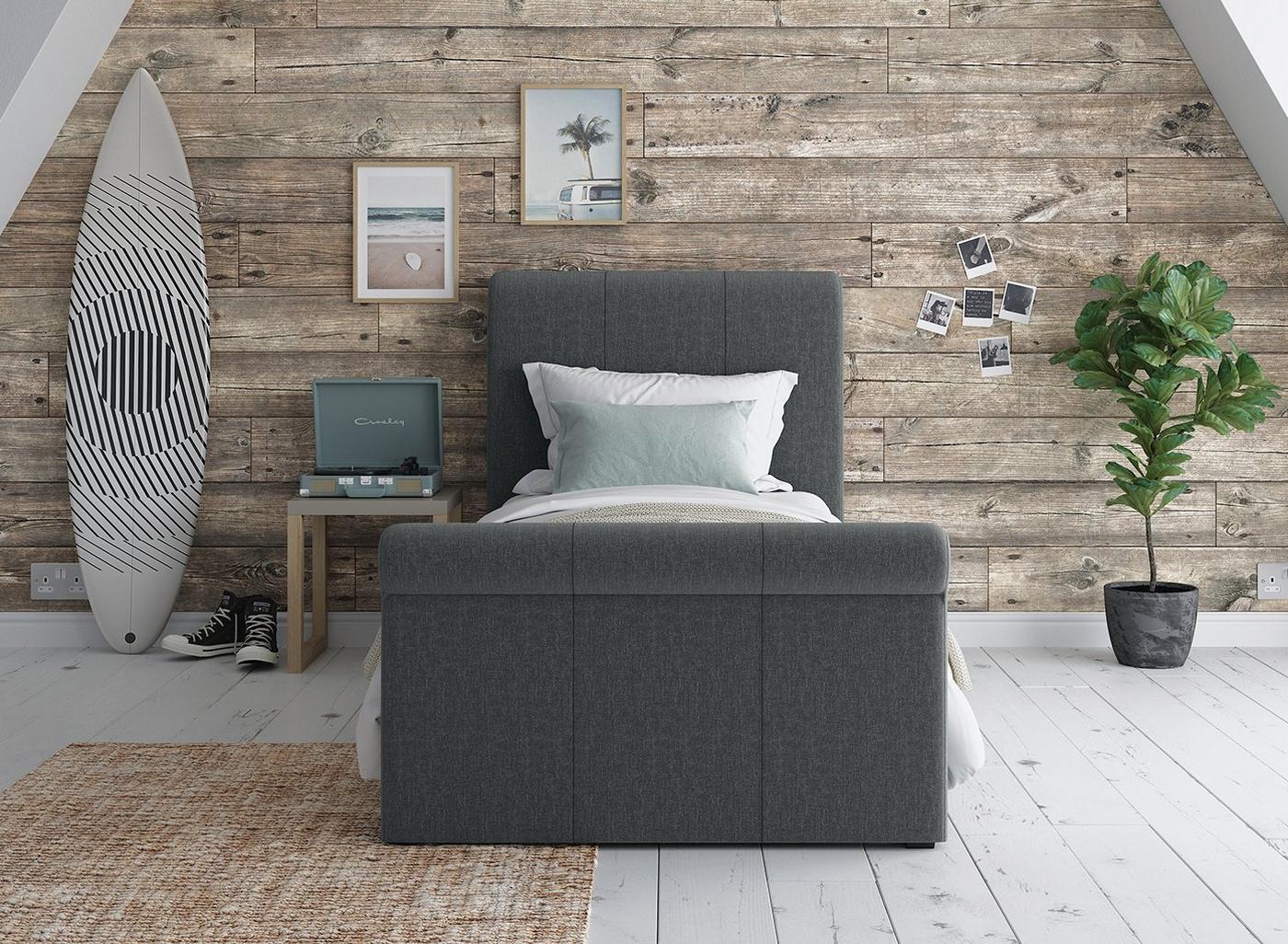 DRE-BED-00127 Grade-C1 Dreams Wilson Single Ottoman Grey RRP £549.00