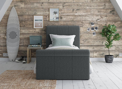 DRE-BED-00127 Grade-C1 Dreams Wilson Single Ottoman Grey RRP £549.00