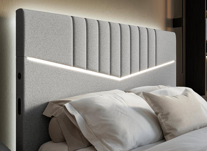 DRE-BED-00130 Grade-C1 Dreams Quantum Upholstered Ottoman TV Bed Frame Small Double Grey RRP £1699.00