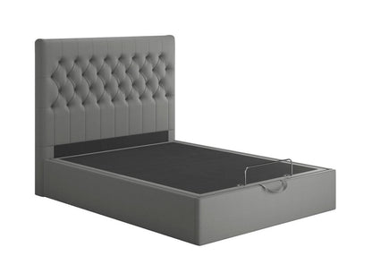 DRE-BED-00125 Grade-C1 Dreams Ergomotion Double Ottoman Grey + Buttoned RRP £1799.00