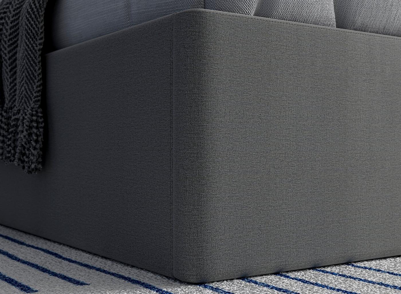 DRE-BED-00125 Grade-C1 Dreams Ergomotion Double Ottoman Grey + Buttoned RRP £1799.00