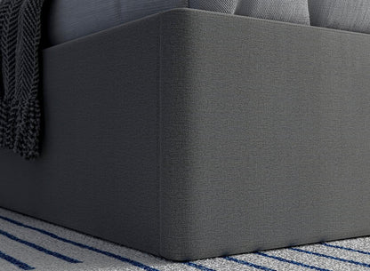 DRE-BED-00125 Grade-C1 Dreams Ergomotion Double Ottoman Grey + Buttoned RRP £1799.00