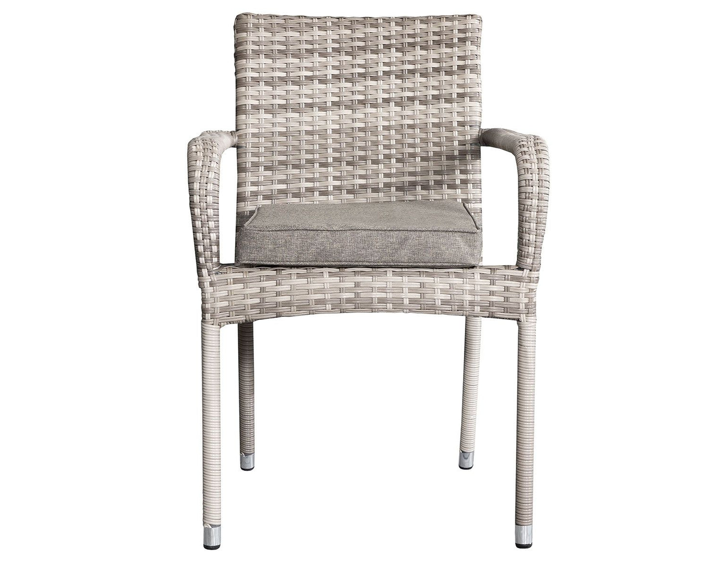 Grade-A Rattan Direct Roma Double Flat Grey Set of 2 Stacking Chairs RRP £218