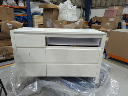 MAS-APM-08255 Grade-BER Marks & Spencer Loxton Gloss 6 Drawer Chest in White RRP £349