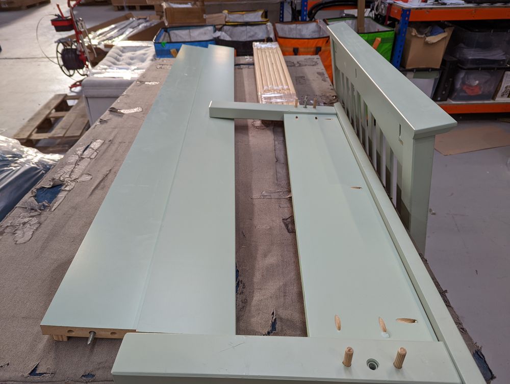 MAS-APM-07160 Grade-BER-DOA Marks & Spencer Hastings Bed in Sage Green RRP £299