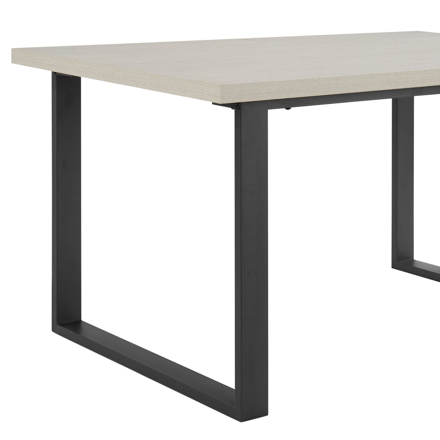 DUS-CC2-01539 Grade-B Dusk Harper 4-6 Seater Dining Table - Wood/Black RRP £309