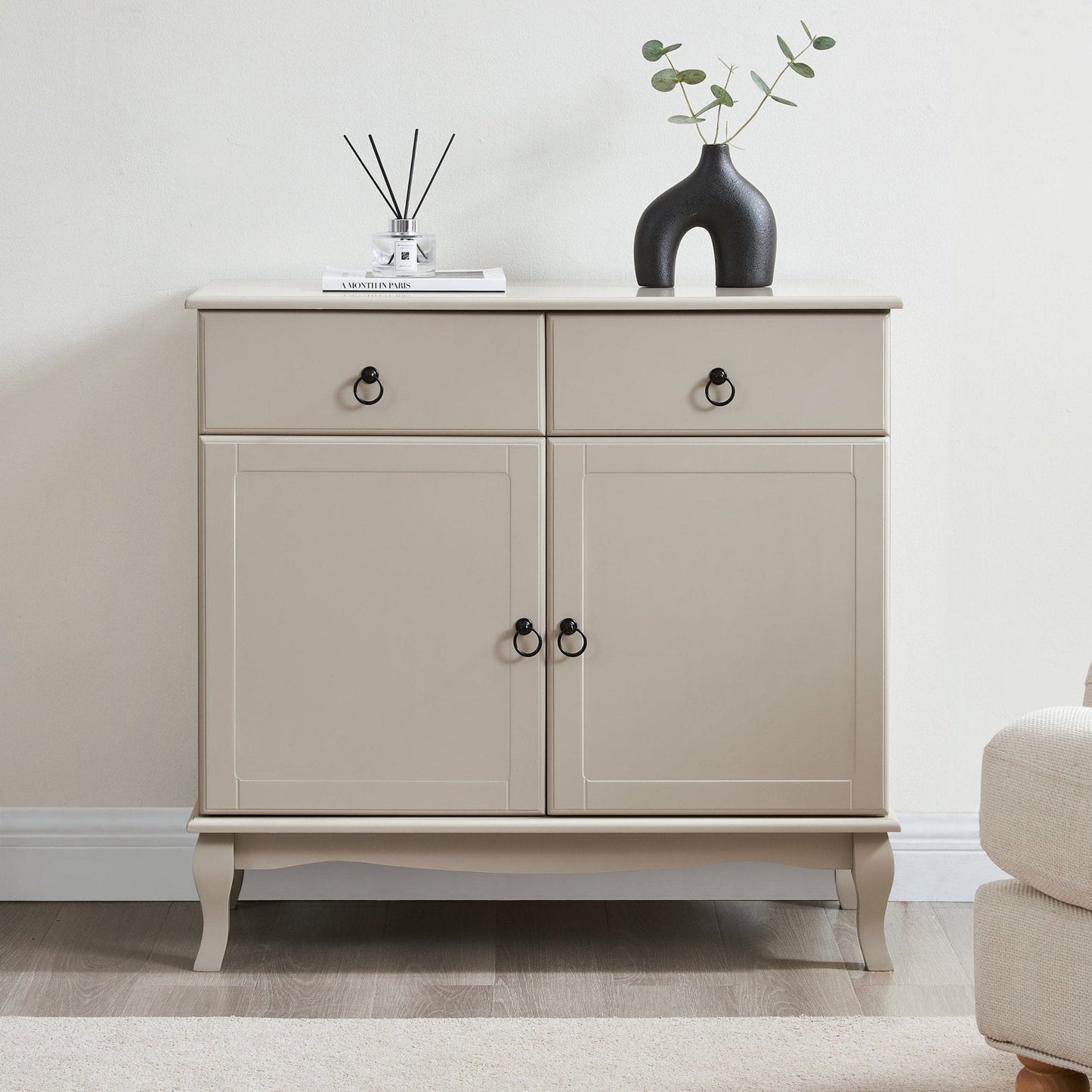 DUS-GOL-03589 Grade-B Dusk Amelie Small Sideboard - Taupe RRP £239