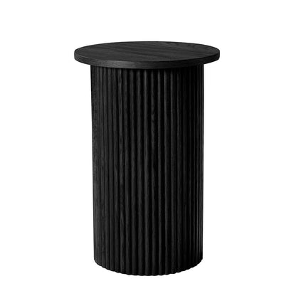 DUS-CC2-04269 Grade-B Dusk Hattie Round Pedestal Side Table - Black RRP £89.00
