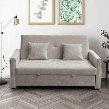 BFW-GOL-00923 Grade-B Big Furniture Warehouse Big Furniture Warehouse Charleston Velvet Sofa Bed in Twinkle Velvet Beige RRP £350 RRP £350