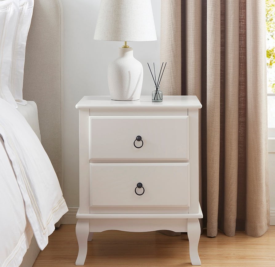 CCG-STO-00480 Grade-C1 Dusk Amelie 2 Drawer Bedside Table - Stone RRP £119.00