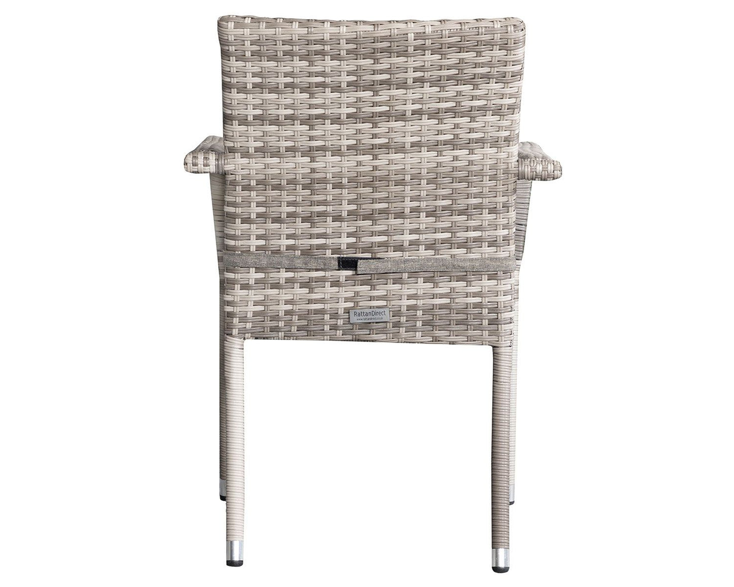 Grade-A Rattan Direct Roma Double Flat Grey Set of 2 Stacking Chairs RRP £218