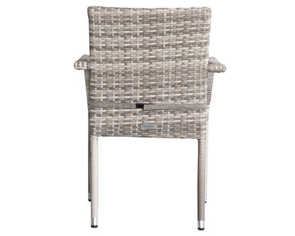 Grade-A Rattan Direct Roma Double Flat Grey Set of 2 Stacking Chairs RRP £218
