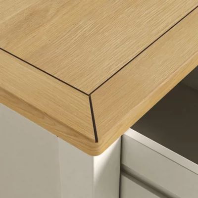 ROS-OUT-00496 Grade-C1 Roseland Furniture Duchy Cream & Oak 1 Drawer Bedside Table RRP £95.95