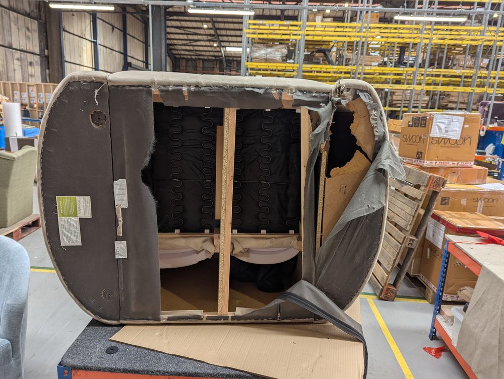 SOF-CHA-01129 Grade-BER Sofology The Fitzrovia Armchair in Matt Velvet Stone Mix Without Trim RRP £519