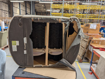 SOF-CHA-01129 Grade-BER Sofology The Fitzrovia Armchair in Matt Velvet Stone Mix Without Trim RRP £519