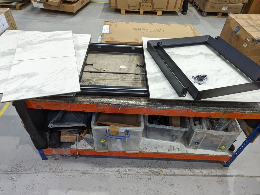 Lot of 2 x DFS Dining Table for Spares or Repair (ref DFS-HO2-A-13871) Total RRP £1798