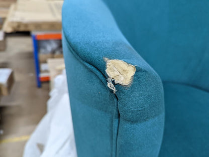 SOF-APM-00552 Grade-BER Sofology Islington Chair Nordic Teal All Over Swivel RRP £649