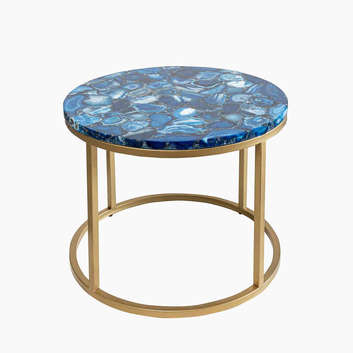 TRA-NEW-00072 Grade-B Glen Agate Coffee Table in Blue RRP £501