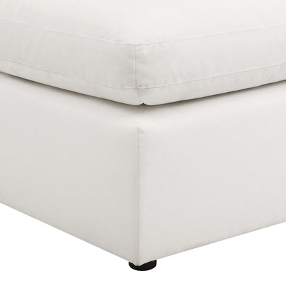 DUS-CC2-02428 Grade-C2 Dusk Cairo Feather 2 Seater Sofa + Pouffe - Vanilla RRP £960.00