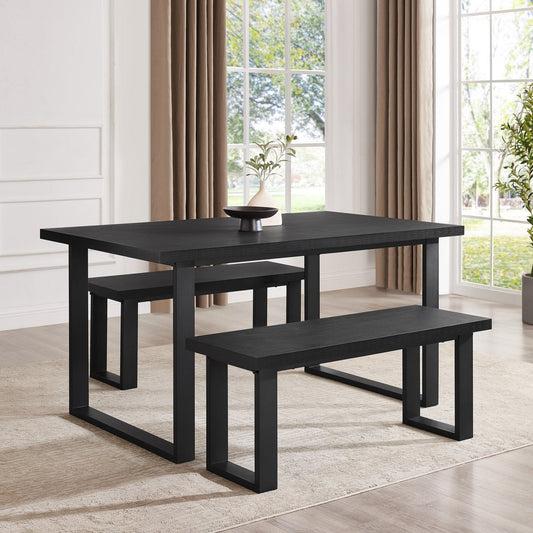 CCG-STO-00488 Grade-B Dusk Harper 4-6 Seater Dining Table - Black RRP £309.00